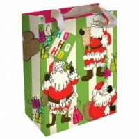 Caroline Gardner Large Christmas Santa Striped Gift Bag